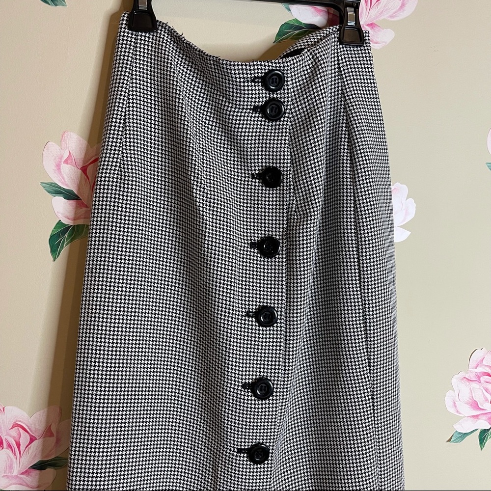 Checked Pattern Midi Skirt -R-11 - Picture 3 of 9